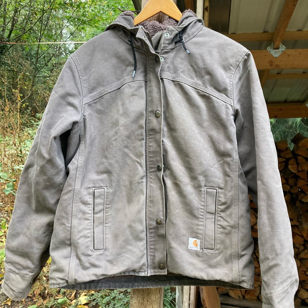 Women’s Sherpa Lined Gray Carhartt Jacket
